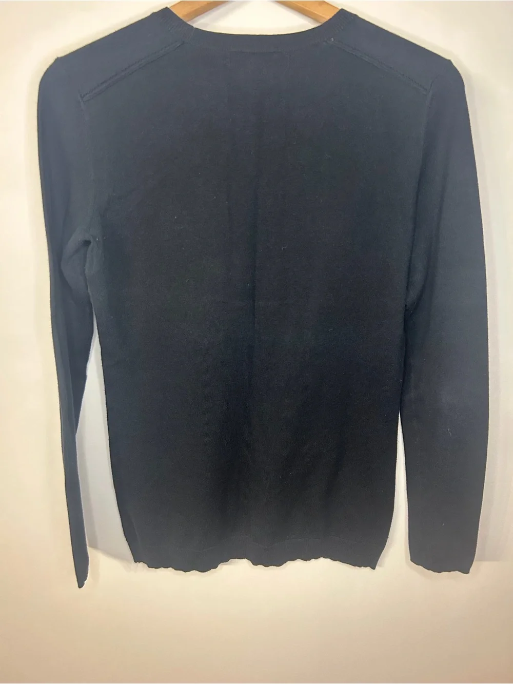 Inhabit Women’s Black Cotton Blend Sweater, Size Small